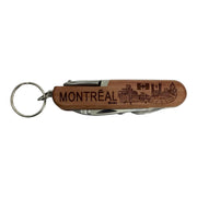 Montreal Scenic Engraving Pocket Multitool with Safety Locking Handy Gifts for Men 9 in 1 Multi Tool with Knife Bottle Opener Screwdriver Perfect for Outdoor Survival Camping Hiking Simple Repair