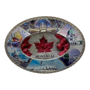 Montreal Scenic Souvenir Tin Plate Gift 7.5” x 5.5” Oval Shaped