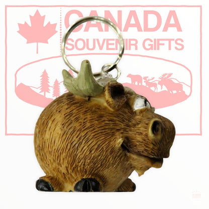 Moose 3D Keychain - Cute Moose Key Ring