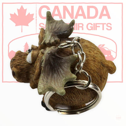 Moose 3D Keychain - Cute Moose Key Ring