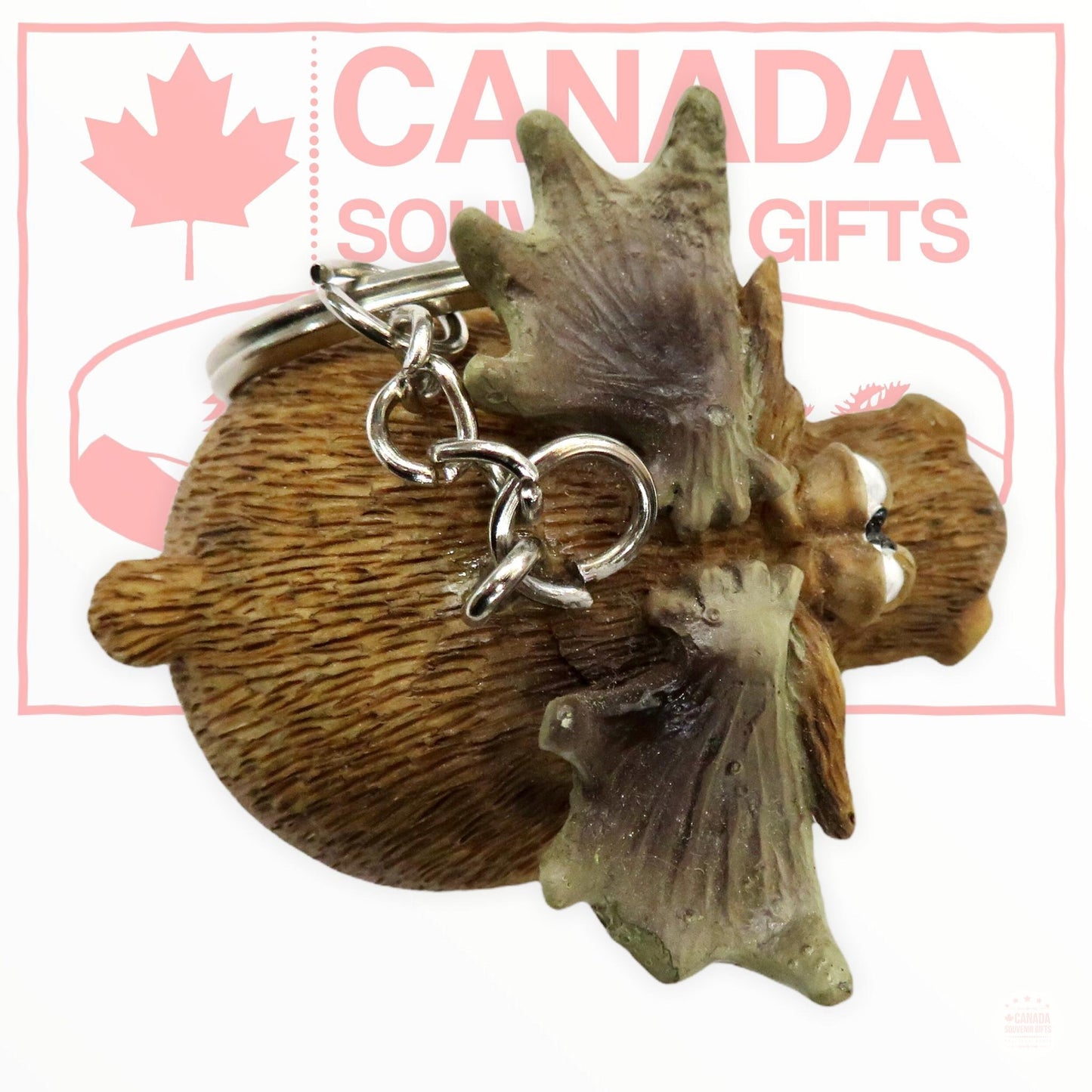 Moose 3D Keychain - Cute Moose Key Ring