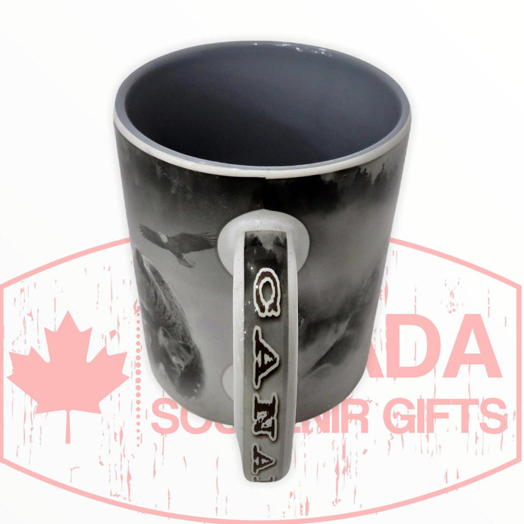 Moose Bear Wolf Canadian Paint Ceramic Mug | Canada Tea & Coffee Cup