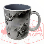 Moose Bear Wolf Canadian Paint Ceramic Mug | Canada Tea & Coffee Cup