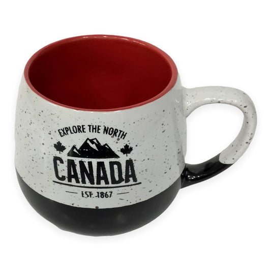 Mug Explore The North Canada Est. 1867 Cup 14oz Red White and Black