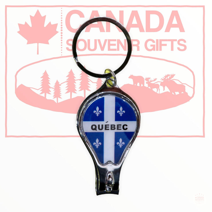 Quebec Flag Themed Bottle Opener Key Holder