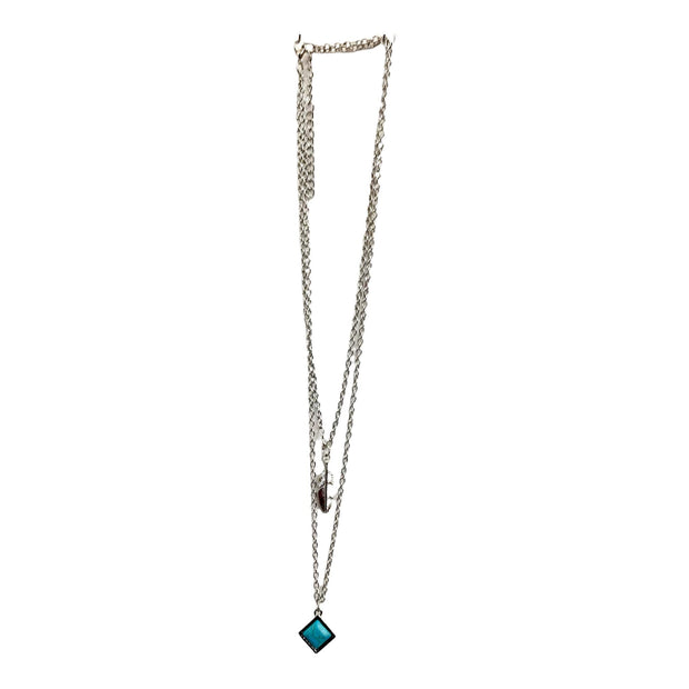 Necklace Turquoise Drop W/ Drop Feather Canadian Souvenir Gift