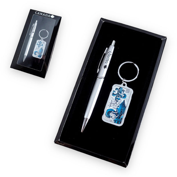 Pen & Keychain Gift Set Québec