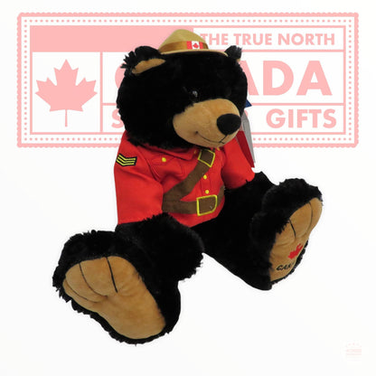 Plush Doll-RCMP BIGFOOT Black Bear - The stuffed animal 14" RCMP Bigfoot Black Bear is soft and cuddly