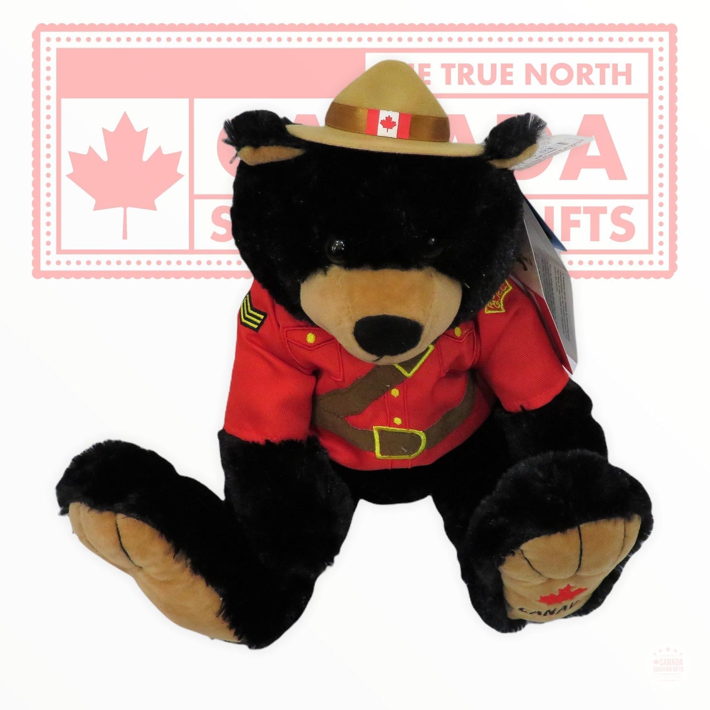 Plush Doll-RCMP BIGFOOT Black Bear - The stuffed animal 14" RCMP Bigfoot Black Bear is soft and cuddly