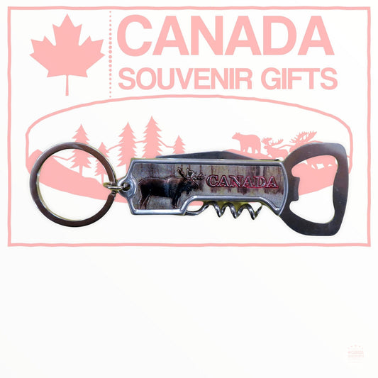 Pocket Knife - Canada Moose Themed Keychain