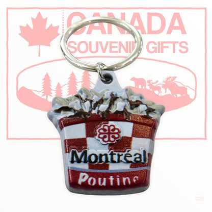 Porte-Cle du Poutine de Montreal - Montreal Poutine Metal Keychain Souvenir