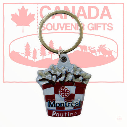 Porte-Cle du Poutine de Montreal - Montreal Poutine Metal Keychain Souvenir