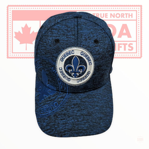 Quebec Fleur De Lys Blue Baseball Cap Hat Embroidery