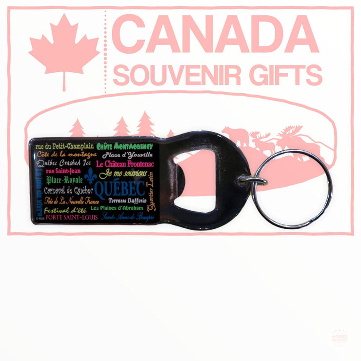 Quebec Keychain and Bottle Opener - 2 in 1