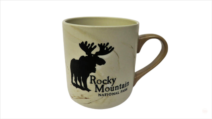 Rocky Mountain Moose Ceramic Marble Mug | Moose Mug Gifts for Moose Lover Coffee Cup | Hot Chocolate, Tea Cup for Home, Office, Traveling