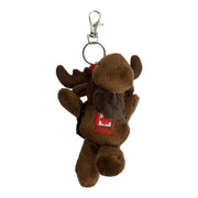 Stuffed Animal Plush 4” Moose W/ Canada Backpack Keychain Zipper Pull