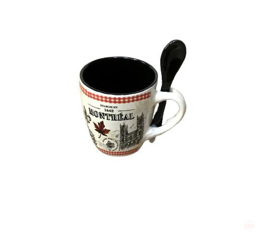 Souvenir Montreal Espresso Coffee Mug with Spoon