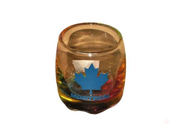Souvenir Montreal Maple Leaf Rainbow Shot Glass