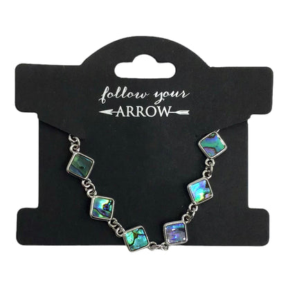 Square Fancy Bracelet Abalone - Canadian Souvenir Gift