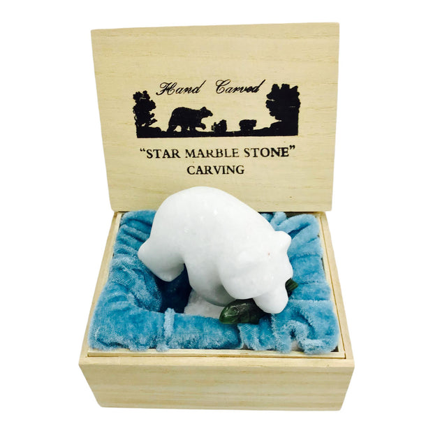 Star Marble Bear with Jade Fish
