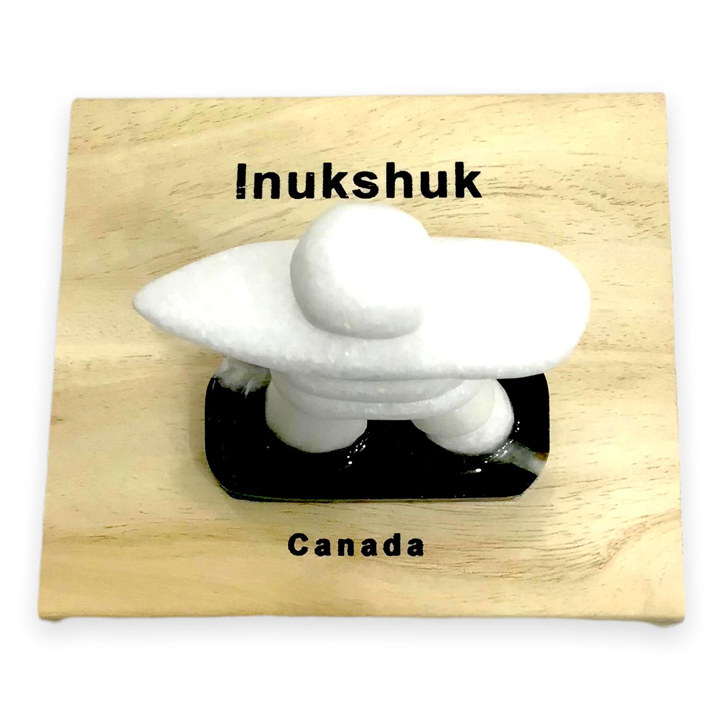 Star Marble Inukshuk, canadian made, hand carved, star marble, inukshuk, canadian sculpture, sculptures, collectables 4” with Jade BaseGift Boxed - Canadian Souvenir