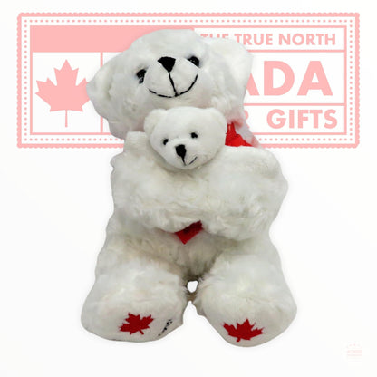 Stuffed Animal - White Bear and Baby Plush