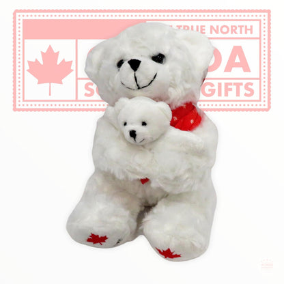 Stuffed Animal - White Bear and Baby Plush