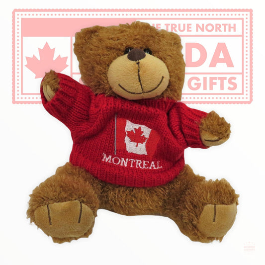 Teddy Bear Plush with Canada Flag Red Sweater 