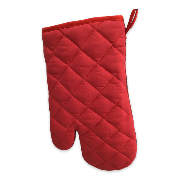 Thermal-Grip Oven Mitt - Red and Black Maple Leaf