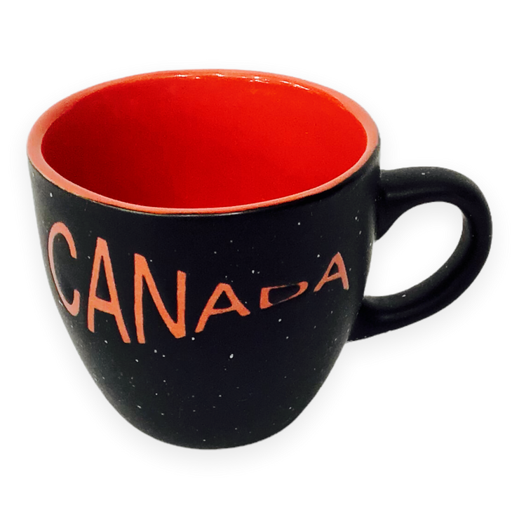 Espresso cup red and black Canada mug