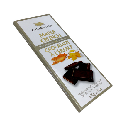 Canada True Maple Crunch Dark Chocolate Bar 100g