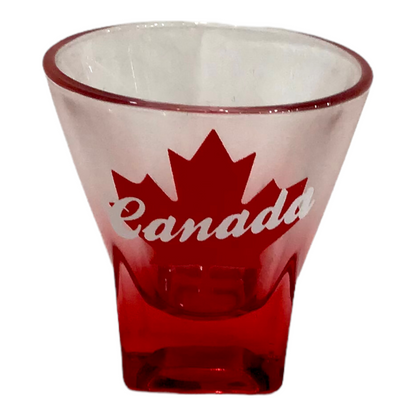 Shot Glass - Canada Red Maple Leaf 🍁 Whiskey Liquors Shooter Glass