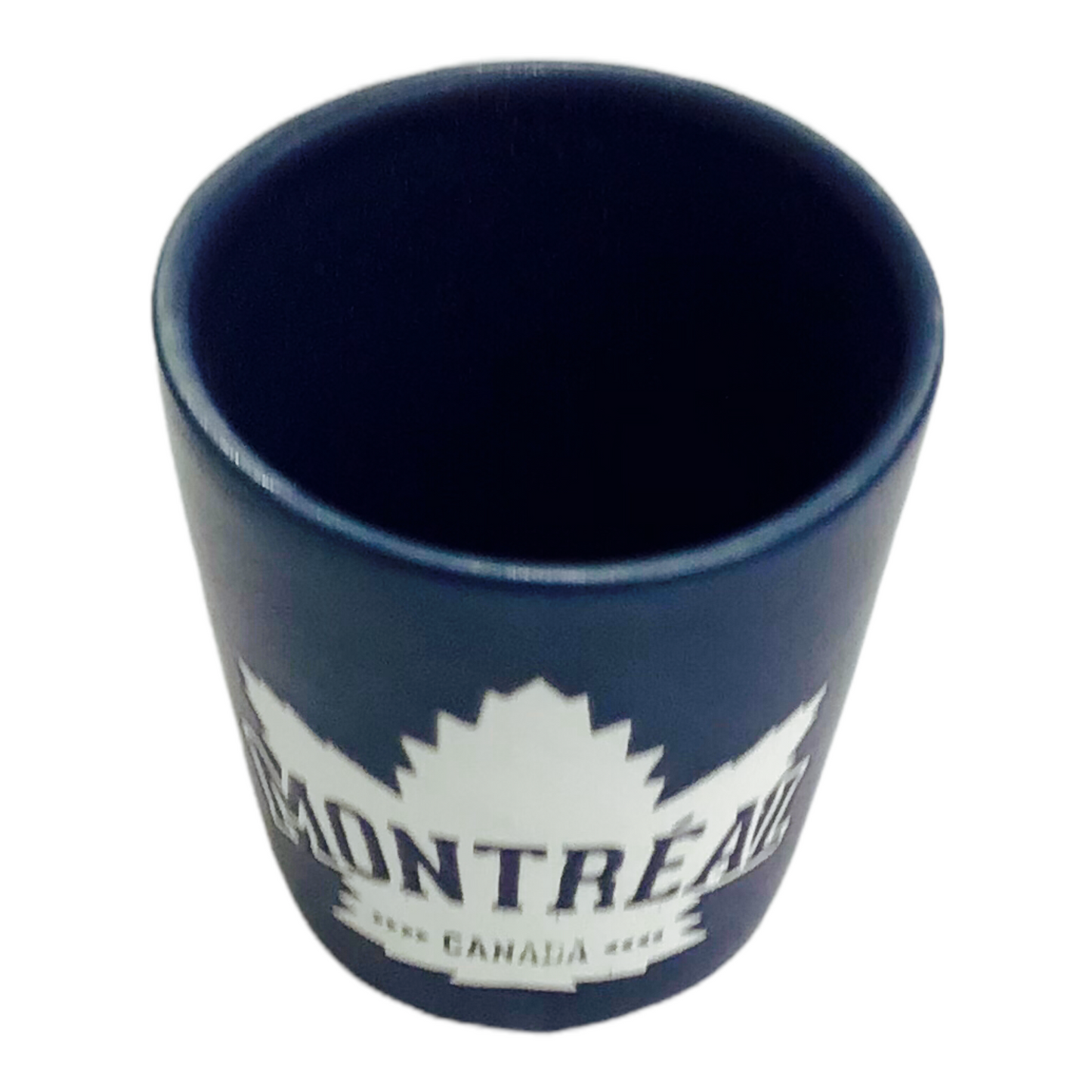 Shot Glass - Montréal Canada w/ Double Side Maple Leaf Print Whiskey Liquors Shooter Glass