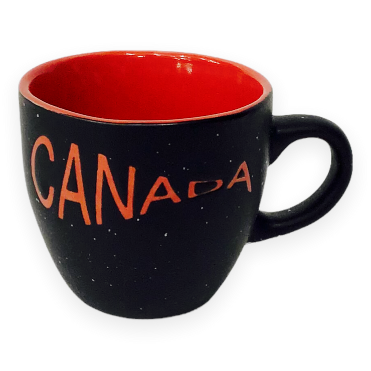Espresso cup red and black Canada mug