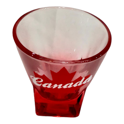 Shot Glass - Canada Red Maple Leaf 🍁 Whiskey Liquors Shooter Glass